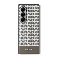 DKNY PU Leather Repeat Pattern Bottom Stripe MagSafe Samsung Galaxy Z Fold6 dėklas telefonui rudos spalvos