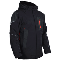 Žieminė darbo striukė Softshell Parka, juodos spalvos, dydis L