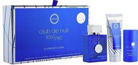 Rinkinys Armaf Club De Nuit Blue Iconic moterims: kvapusis vanduo EDP, 105 ml + dušo želė, 100 ml + pieštukinis dezodorantas, 75 g
