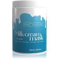 Bioélixire Milk Cream kaukė plaukų blizgesiui ir švelnumui užtikrinti 1000 ml