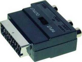 Adapteris AV Scart adapteris, įėjimo/išėjimo perjungiklis
