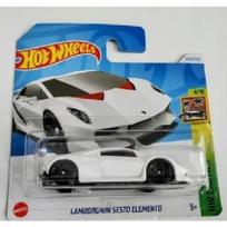 Hot Wheels Mainline Modeliukas Lamborghini Sesto Elemento White Short Card
