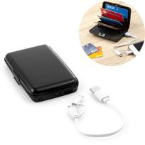 Atsarginis maitinimo šaltinis ("Power Bank") Piniginė su RFID apsauga ir powerbank funkcija