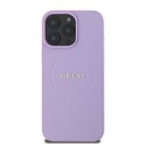 Guess PU Grained Classic Logo MagSafe Apple iPhone 16 Pro Max dėklas telefonui violetinės spalvos