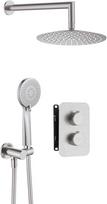 Deante potinkinis termostatinis dušo komplektas BOX, BXYZFEBT, Brushed steel