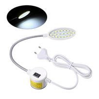 AC110-250V 1W 21LED siuvimo mašinos šviesos lempa, pasukama rankenėlė, reguliuojamas reguliuojamas ryškumas, fiksuotas EU Plug