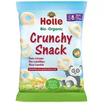Ekologiški traškučiai su lęšiais ir ryžiais HOLLE, 25 g