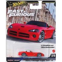 Hot Wheels Premium Fast and Furious Modeliukas 2003 Dodge Viper SRT10 (yra Sandėlyje)