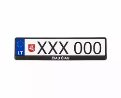 Juodi numerių rėmeliai - ČIAU ČIAU