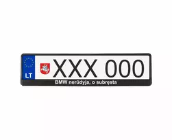 Juodi numerių rėmeliai - BMW nerūdyja, o subręsta