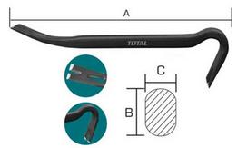 Laužtuvas TOTAL, 900x30x16mm, 30°, 68°, THT431362