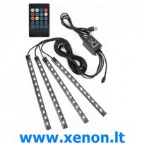 LED USB VIDAUS APŠVIETIMAS AUTOMOBILIO SALONO SPALVOTAS