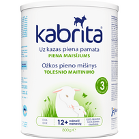 KABRITA 3 ožkos pieno mišinys/gėrimas, nuo 12 mėn., 800 g