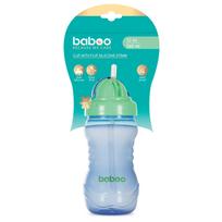 Baboo gertuvė su silikoniniu šiaudeliu, 360ml, 9+ mėn, mėlyna