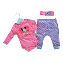 Mergaitiškas 3 dalių lomplektas Minnie Mouse