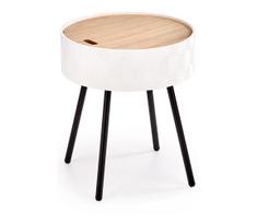 Konferencinis staliukas AURA 45x38 cm balta/juoda/smėlinė