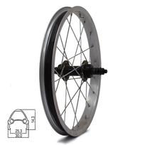 Galinis ratas 16" // 20H // V-brake, užsuk. žvaigždžių blokas, aliuminis (sidabrinis)