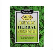 Henna plaukams Juoda (100 g), Khadi Herbal Mehndi, natūralus chandan