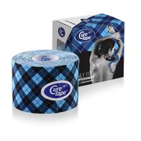 Kineziologinis teipas CureTape Art, 5 cm x 5 m - Tartan Blue