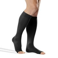 Kompresinės kojinės iki kelių atvirais pirštų galais Tonus Elast 0408 LUX, II klasė - 2. S , 2 (170 — 182 cm) , Juodas