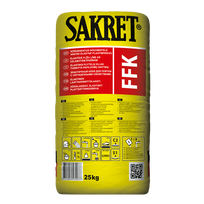 Elastingi plytelių klijai Sakret FFK vidaus ir išorės darbams