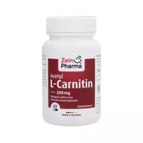 ZEINPHARMA, L-Carnitin, acetil-l-karnitinas 500mg, maisto papildas, N60