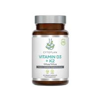 CYTOPLAN, Vitaminas D3+K2, maisto papildas, 60 kapsulių