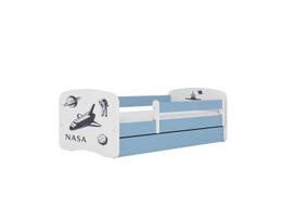 Vaikiška lova be čiužinio ir stalčiaus Kocot Kids BabyDreams Blue nasa, 140x70cm, mėlyna