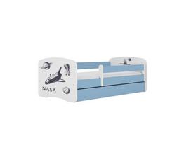 Vaikiška lova be čiužinio, su stalčiumi Kocot Kids BabyDreams Blue nasa, 140x70 cm, mėlyna