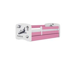 Vaikiška lova be čiužinio ir stalčiaus Kocot Kids BabyDreams Pink nasa, 140x70cm, rožinė