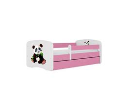 Vaikiška lova be čiužinio ir stalčiaus Kocot Kids BabyDreams Pink panda 2, 170x40cm, rožinė
