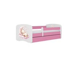 Vaikiška lova be čiužinio, su stalčiumi Kocot Kids BabyDreams Pink dream, 140x70 cm, rožinė
