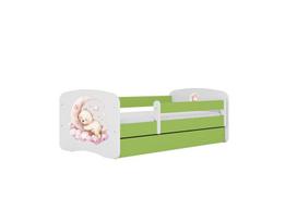 Vaikiška lova be čiužinio ir stalčiaus Kocot Kids BabyDreams Green dream, 170x40cm, žalia
