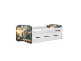 Vaikiška lova be čiužinio ir stalčiaus Kocot Kids BabyDreams White ship, 160x80cm, balta