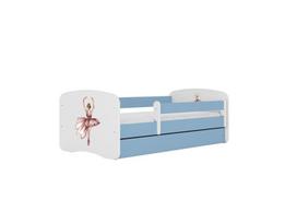 Vaikiška lova be čiužinio, su stalčiumi Kocot Kids BabyDreams Blue dancer, 140x70 cm, mėlyna