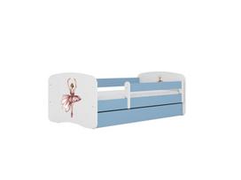 Vaikiška lova be čiužinio, su stalčiumi Kocot Kids BabyDreams Blue dancer, 160x80 cm, mėlyna