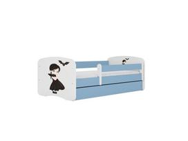 Vaikiška lova be čiužinio ir stalčiaus Kocot Kids BabyDreams Blue Wednesday, 180x80cm, mėlyna