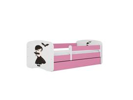 Vaikiška lova be čiužinio ir stalčiaus Kocot Kids BabyDreams Pink Wednesday, 160x80cm, rožinė