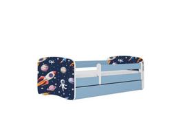 Vaikiška lova su čiužiniu ir stalčiumi Kocot Kids BabyDreams Blue cosmos, 160x80 cm, mėlyna