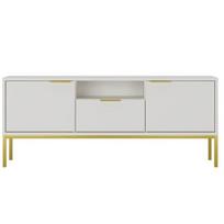 TV staliukas Austin, 135x33x56,4 cm, baltas/auksinis