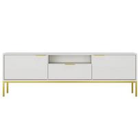 TV staliukas Austin, 175x33x56,4 cm, baltas/auksinis