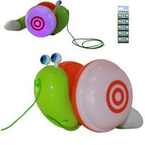 Interaktyvus vaikiškas šviečiantis muzikinis žaislas Sraigė Halpix Snail Pull Along Toy