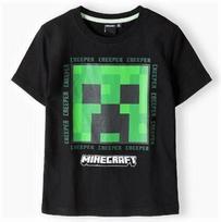 Marškinėliai berniukams Minecraft, juodi
