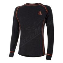 AMOQ 100% Merino Base Layer Termo Marškinėliai Juoda / Oranžinė
