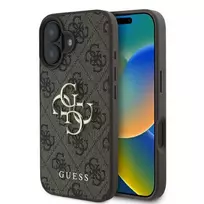 Guess 4G Big Logo Apple iPhone 16 – dėklas telefonui rudos spalvos
