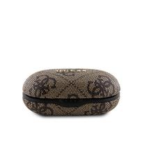 Guess PU 4G Metal Logo TWS belaidės ausinės rudos spalvos