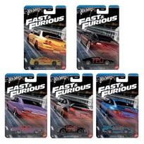 Hot Wheels Mainline Fast and Furious Modeliukų rinkinys (Nissan Skyline R33;De Tomaso Pantera;Cevrolet Impala;Nissan 350Z;Porsche 911 GT3)
