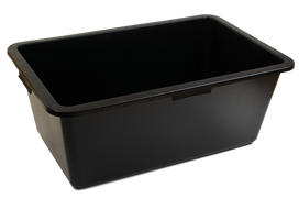Vonelė, stačiakampė, plastikinė, 80 l, spl. juoda