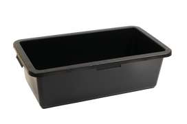 Vonelė, stačiakampė, plastikinė, 40 l, spl. juoda