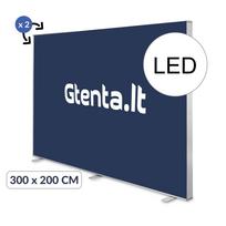 MOBILI DVIPUSĖ LED  SIENELĖ 300x200CM